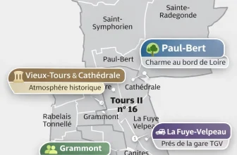 Meilleur quartiers Tours : Guide immobilier, Liste complète